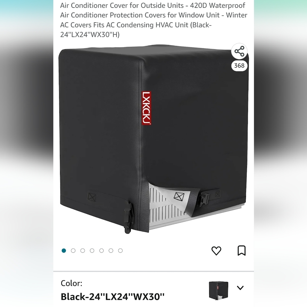 New a/c cover